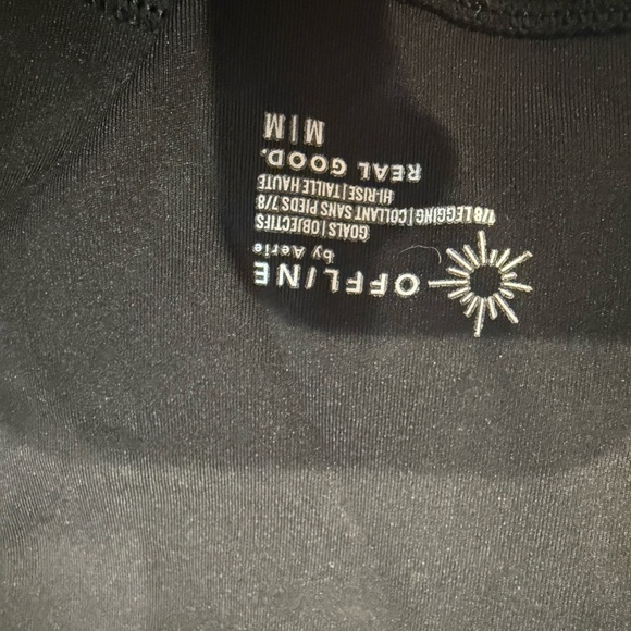 Aerie Scalloped Black Leggings - Picture 3 of 3